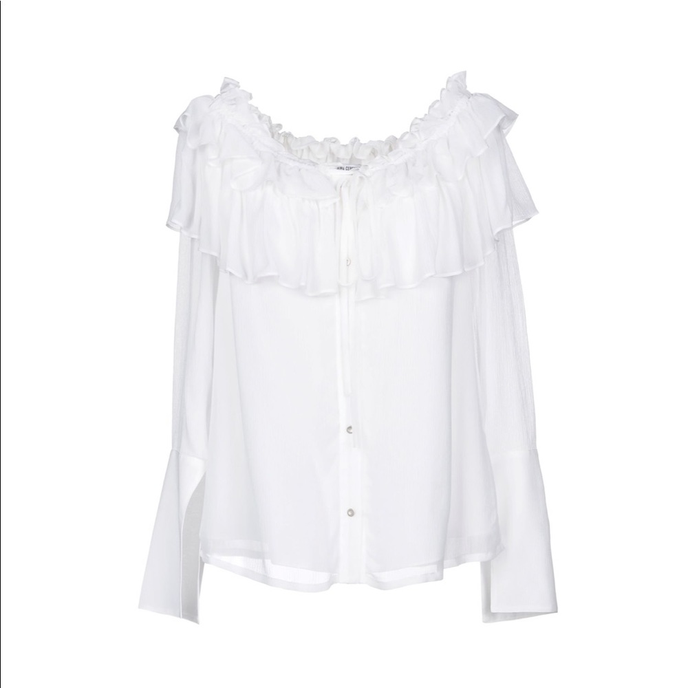 Opening Ceremony Crinkle Chiffon Silk Blouse